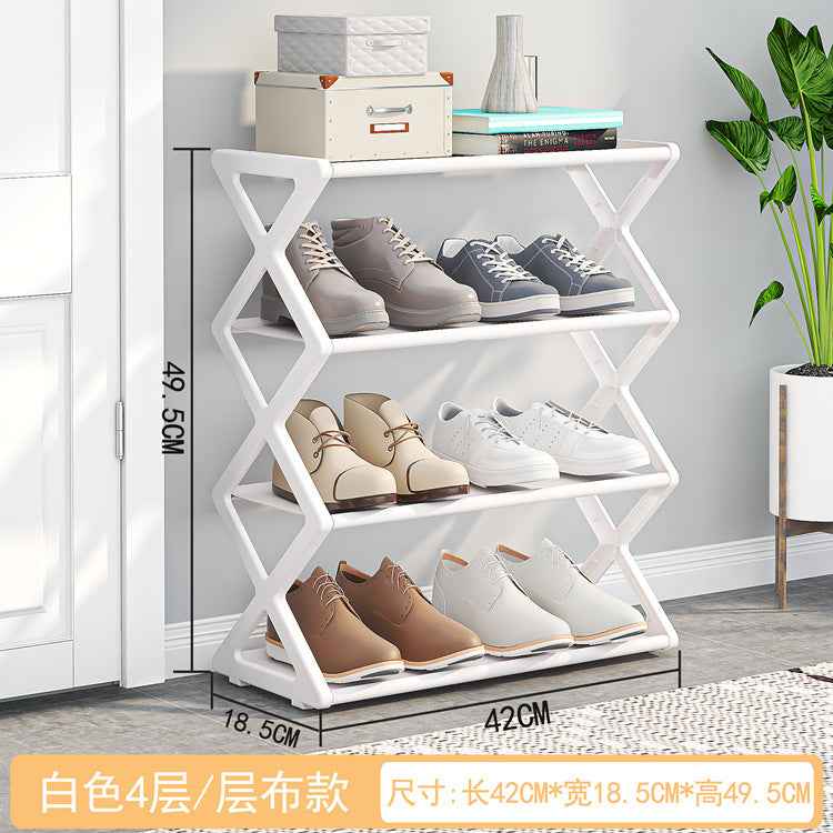 X-Type Multi-Functional Shoe Rack With Two Layers