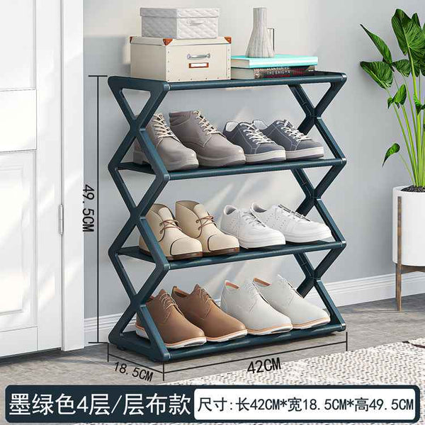 X-Type Multi-Functional Shoe Rack With Two Layers
