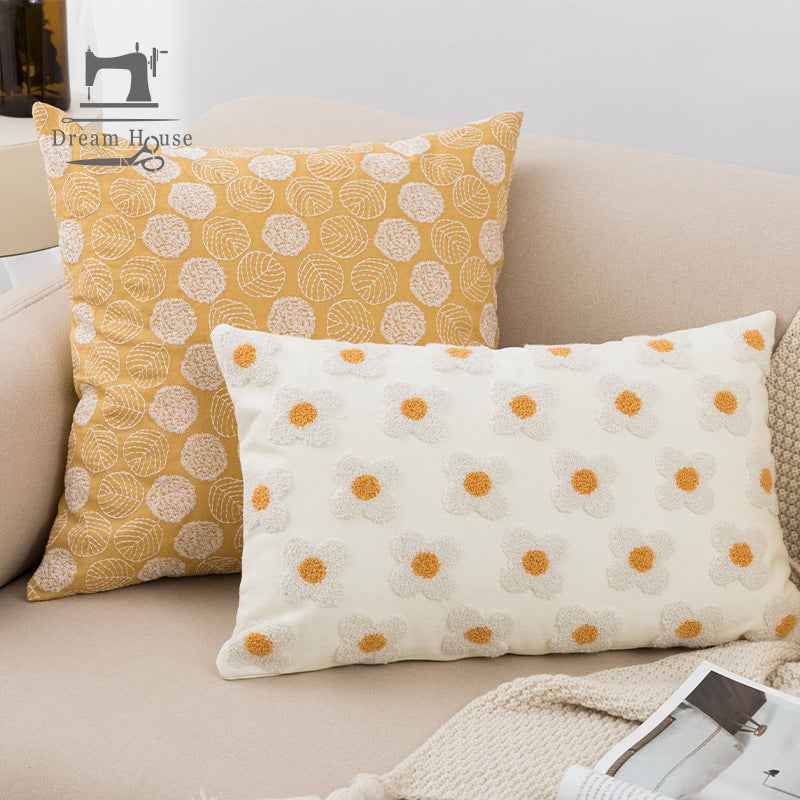 Nordic Embroidered Throw Pillow Cushion for Sofa