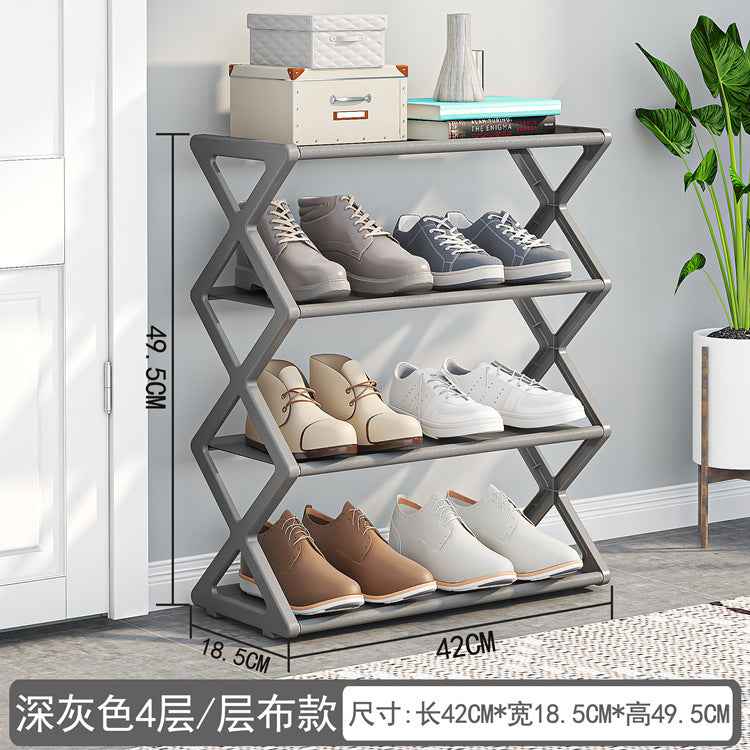 X-Type Multi-Functional Shoe Rack With Two Layers