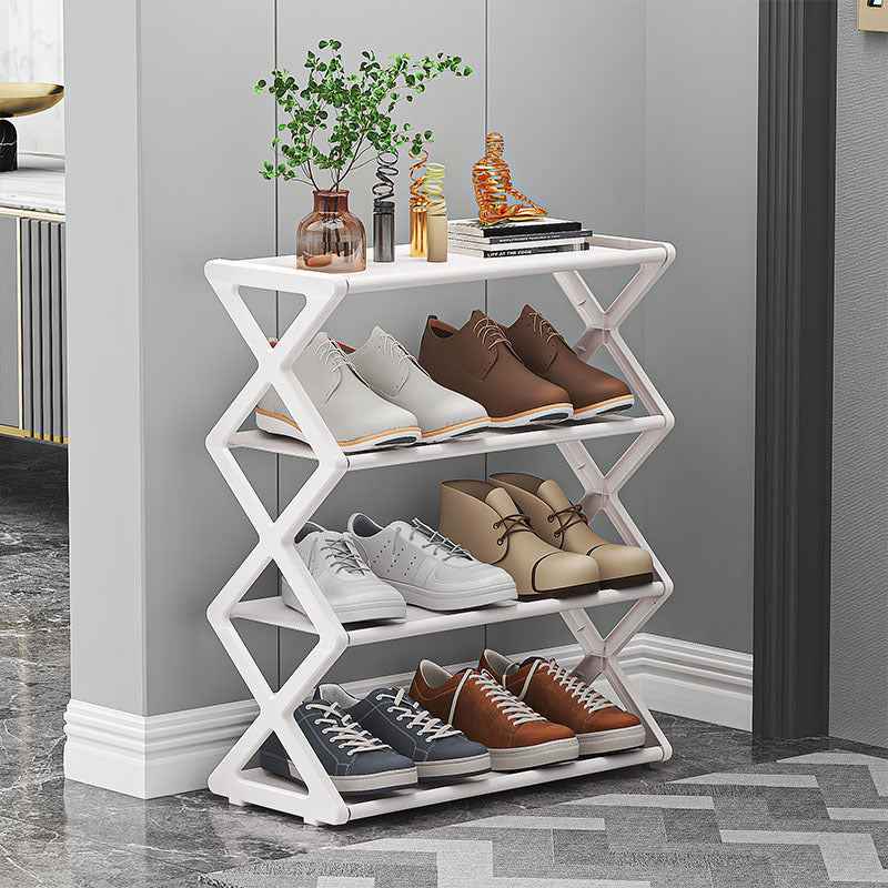 X-Type Multi-Functional Shoe Rack With Two Layers