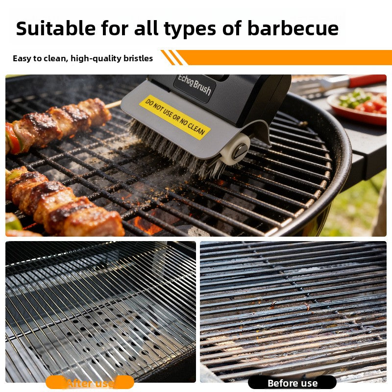 Rechargeable Electric Grill Cleaning Brush with Stainless Steel Heads